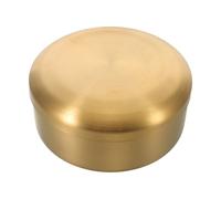 Didiseaon Cuenco de Afeitado de Acero Inoxidable 14 CM Doble Pared con Tapa Dorada Recipiente para Jabón de Afeitar Portátil Tazón para Crema de Afeitar Hombre Adecuado para Viaje y