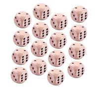 Didiseaon Dados de Puntos de Madera 16Mm para Juegos Divertidos Dados Ecológicos Material Seguro Juego Familiar para Enseñar Matemáticas 30 Unidades