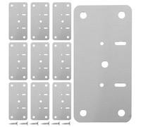 Didiseaon de Acero Inoxidable Kit de 10 Placas de Reparación de Armario para Bisagras Fácil de Usar y Mejora la Fijación para Puertas de Alacena de Cocina