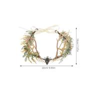 Didiseaon Diadema de Asta de Ciervo Tiara de Hada Medieval para Mujer Tocado de Astas Élficas Accesorio de Disfraz para Fiesta de Cosplay Diadema de Elfo de Rama