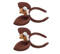 Didiseaon Diadema de Fiesta Orejas de Caballo 2 Piezas, Diadema de Disfraz de Peluche para Cosplay de Animales, Accesorios Suaves y Transpirables para Celebraciones de Fin de Año