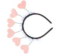 Didiseaon Diadema de San Valentin fiesta diademas brillantes accesorios del día de san valentín valentines day diadema del día de san valentín diadema de corazón tela no tejida rosa