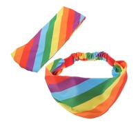 Didiseaon Diadema Deportiva para Mujer 2piezas, Banda Sudor de Tejido Absorbente, Cómoda y Vibrante para Yoga y Running, Accesorios Deportivos Color Arcoíris