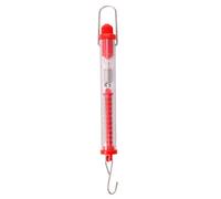 Didiseaon Dinamómetro de Resorte de Plástico Rojo con Diseño Cilíndrico y Gancho para Colgar, 2 Unidades para Aplicaciones en Aula y Campo Color Aleatorio
