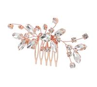 Didiseaon Elegante Peineta Con Diamantes De Imitación Para Novia Peineta Brillante Para Boda Exquisito Peine Lateral Para Novia Accesorio Para El Cabello Para Graduaciones Y Ocasiones