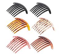 Didiseaon Elegante Tocado De Resina Con Peine Para El Pelo 6 Piezas Para Moños Franceses Y Ocasiones De Moda