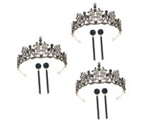 Didiseaon Equipos 3 Juegos Pendientes De Diademas De Moda Para Mujer Pendientes Para Niñas Banda Para El Cabello Nupcial Pendientes Retro Diademas De Niñas Equipo Cristal Venda Novia