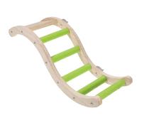 Didiseaon Escalera para Pájaros de Madera Duradera Juguete de Escalada para Loros y Periquitos Accesorio Seguro para Jaula para Estimular Habilidades y Mantener Activo Tu Loro Color Verde