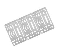 Didiseaon Escudo Borrable de Acero Inoxidable 3 Piezas, Plantilla de Dibujo Portátil para Ingeniería y Manualidades, Herramienta Versátil para Arte, Diseño y Borrado Artesanal