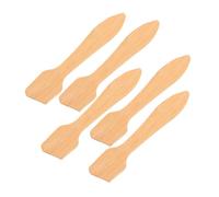 Didiseaon Espátulas de Belleza de Bambú Natural 5 Piezas Mini Tamaño Portátil para Aplicación Facial Uniforme Cuidado de Piel Todas Edades Herramientas para Mascarillas Rostro
