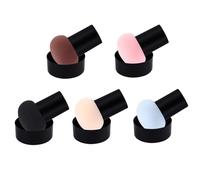 Didiseaon Esponja Maquillaje Seta 15 Piezas Hojaldre Cabeza Hojaldre Pequeño Champiñones Puff Maquillaje Superficie Esponja e Redonda Cepillo Bebé Plástico Mezcla