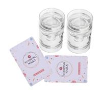 Didiseaon Estampador De Uñas De Silicona Transparente 2 Piezas Tamaño Compacto Para Estampado Francés Placa Integrada Herramienta De Manicura Profesional Para Salón y Arte Diy