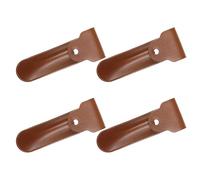 Didiseaon Estuche para Afeitadora Manual de Doble Filo 4 Unidades, Funda Protectora de Pu Marrón Grande Cierre a Presión, Compacto y Portátil para Viaje y Uso Diario en Cuidado Personal