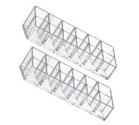 Didiseaon Expositor de Barras de Labios y Brillo Labial Organizador Transparente de 2 Piezas Soporte Compartimentos para Dormitorio Tocador y Salón