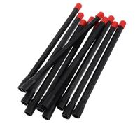 Didiseaon Extensor de válvula de neumático 10 piezas para motocicleta y bicicleta, boquilla de extensión del vástago, plástico negro, inflado preciso y rápido