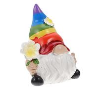 Didiseaon Figurita De GNOME De Jardín Decorativa De Adorno Mágico para Paisajes Al Aire Ornamentación Lúdica para Patios y Jardines Diseño Único Arcoíris