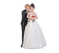 Didiseaon Figurita Romántica De Novios Abrazados para Decoración De Tartas De Boda Adornos De Celebración Nupcial