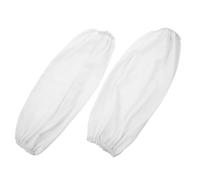 Didiseaon Fundas para mangas de trabajo, a prueba de aceite, white, PU, diseño elástico, 1 par, para cocina y limpieza
