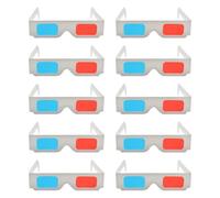 Didiseaon Gafas 3D Anaglifo de Cartón Rojo y Azul, Pack 50 Unidades, Gafas de Películas 3D para Uso en Cine y Juegos, Accesorio Ligero y Portátil para Entretenimiento Familiar