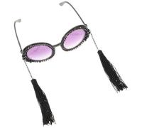 Didiseaon Gafas de Sol Estilo Retro para Mujer Redondas Vintage Diseño Único y Borlas, Aleación Resistente y Vidrio, Ajuste Cómodo que No se Desliza para Fiestas y Moda