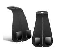 Didiseaon Gancho para Colgar Bolsos de Coche Negro Diseño de Doble Gancho para Respaldo del Asiento, Fácil Instalación y Sujeción Segura, Paquete de 2 Unidades