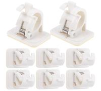 Didiseaon Ganchos Adhesivos para Barra de Cortina 8 Piezas, sin Clavos, para Cortinas y Estantes, Resistentes y Fáciles de Instalar, Uso en Baño y Dormitorio