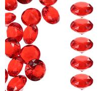 Didiseaon Gemas Simuladas Rojas para Jarrones, Relleno Decorativo de