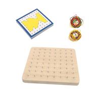 Didiseaon Geoboard de Madera para Tablero de Uñas Geométrico Educativo Juguete Didáctico Montessori para Aprendizaje Matemático Creativo para Primaria Regalo Duradero y Seguro