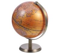 Didiseaon Globo Terráqueo Decorativo Europeo de Escritorio Diseño Ligero y Elegante Base Giratoria Material ABS y Aleación Color Amarillo Perlado Adecuado para Oficina y Decoración del