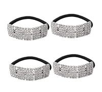 Didiseaon Gomas Pelo Gemas de Imitación 4 Piezas Banda Elástica Suave para Mujer y Niña en Eventos y Fiesta