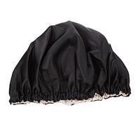 Didiseaon Gorro para Dormir Infantil Negro de Poliéster, Doble Capa Ajuste Invisible, Plegable y Cálido, Adecuado para Viajes y Cuidado Personal