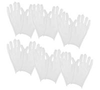 Didiseaon Guantes de Algodón para Hombre 6 Pares Talla Xl Blancos para Inspección de Joyas y Monedas Guantes Finos de Trabajo Cómodos y Transpirables para Manipulación Delicada