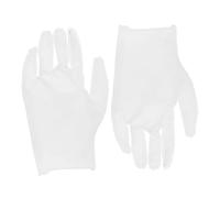 Didiseaon Guantes De Protección y Algodón Para Manipulación De Joyas, Blancos, Lavables, Cómodos, Para Inspección y Exhibición, Un Par, Uso En Joyería y Limpieza