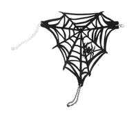 Didiseaon Guantes sin Dedos de Halloween Diseño de Telaraña en Poliéster Negro, Pulsera Steampunk Cómoda para Fiestas y Uso Diario
