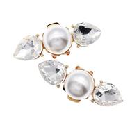 Didiseaon Hebillas para Zapatos de Boda Metálicas Doradas Clips Decorativos Desmontables Perlas Sintéticas Accesorios Elegantes para Adornar Zapatos de Fiesta y Novia