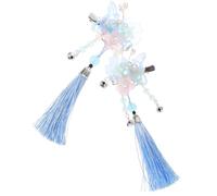 Didiseaon Horquilla Borlas y Flores para Cabello Grueso 1 Par Accesorios Cabello Hanfu Estilo Antiguo para Niñas Eventos Tradicionales