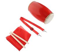 Didiseaon Instrumento de Cintura Tradicional Chino de 12cm Cuero de Vaca y Madera, Resistente al Desgaste Impacto, Adecuado para Bailes y Presentaciones