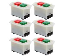 Didiseaon Interruptor de Encendido y Parada Industrial para Amoladora de Mesa Botón Pulsador de Arranque 5A Modelo 5 6 Unidades Control Seguro para Máquinas de Corte y Taladros