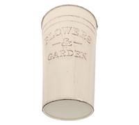 Didiseaon Jarrón de Flores Vintage de Hierro Macetero Metálico Rústico sin Asa 25 Cm de Alto Cubo Decorativo para Exhibir Flores en Hogar, Bodas y Decoración de Interiores