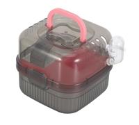 Didiseaon Jaula de Transporte para Mascotas Pequeñas Doble Capa Plástico Resistente Color Rosa Transportín Portátil Fondo Desmontable y Ventilación Amplia Adecuado para Hámsteres