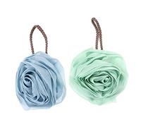 Didiseaon Juego de 3 Esponjas de Baño con Diseño de Flores para Mujer Esponjas de Colgantes Cepillo Exfoliante Corporal de Malla para Esposa Y Familia 2 Unidades X 3