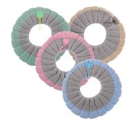 Didiseaon Juego de 4 Cojines Suaves de Poliéster para Asiento de Inodoro con Diseño de Punto y Asa, Alfombrilla Cálida para Baño y Hogar en Invierno