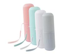 Didiseaon Juego de 4 Vasos para Cepillos de de Viaje Caja Portacepillos de Contenedor Portátil de Pasta de para Acampar