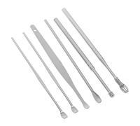 Didiseaon Juego De 6 Piezas Cuchara De Oreja De Acero Inoxidable Dispositivo Para Eliminar Cerumen Herramienta Espiral Para Limpieza De Oídos Removedor De Cera De Oído En Espiral Silver