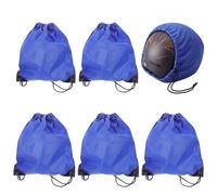 Didiseaon - Juego de 6 unidades para casco de moto, bolsas con cordón ligeras y espaciosas, protección contra el polvo, color azul, para viajes y ciclismo al aire libre