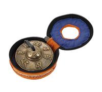 Didiseaon Juego de Campanas de Platillos de Cobre Dorado para Meditación y Sonido, Instrumento de Percusión Portátil y Práctico para Mindfulness