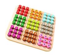 Didiseaon Juego de Mesa Sudoku de Madera Juguete Educativo para Niños Juego de Sudoku Aritmético Tablero de Diversión Familiar