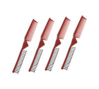 Didiseaon Juego de Peines de Viaje para El Cabello 4 Piezas Peines de Plástico Plegables Peine para Mujer para Cabello Liso Corto Rizado Grueso o