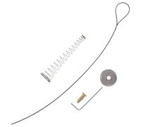 Didiseaon Juego de Pestillo de Puerta Tirador de Cable y Resorte, Accesorio para Vallas de Jardín, Acero Inoxidable y Pvc, Resistente Oxidación, para Puertas de Madera Exterior y Vallas