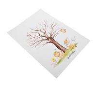 Didiseaon Juego de Revelación de Género para Fiesta Shower, Cartel Árbol Huellas Dactilares 2 Tintas Azul y Rosa, Libro de Visitas Interactivo y Decoración para Eventos, Kit Completo 1